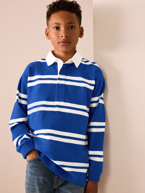 Cobalt Blue Rugby Polo Shirt (3-16yrs)