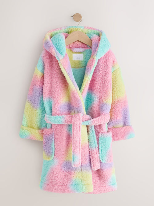 Multi Tie Dye Teddy Fleece Dressing Gown (9mths-16yrs)