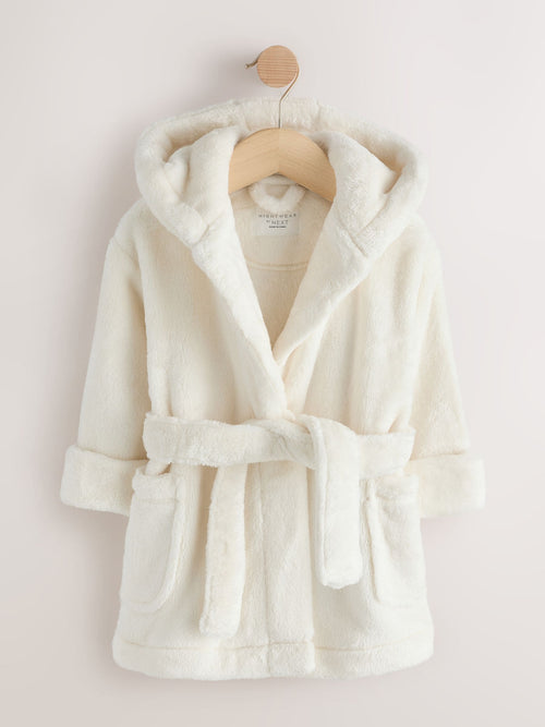 Ecru Soft Touch Fleece Dressing Gown (9mths-16yrs)