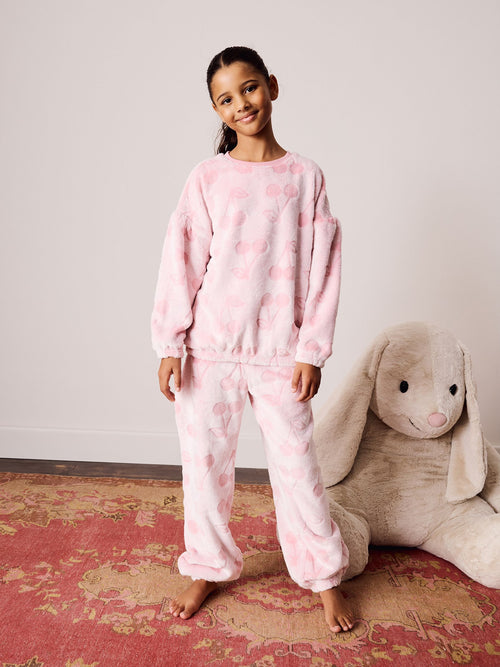 Pink Cosy Fleece Pyjamas (3-16yrs)
