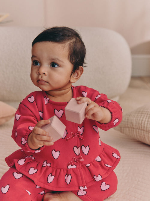 Red Heart Baby Sweat Top And Joggers Set 2 Piece (0mths-2yrs)