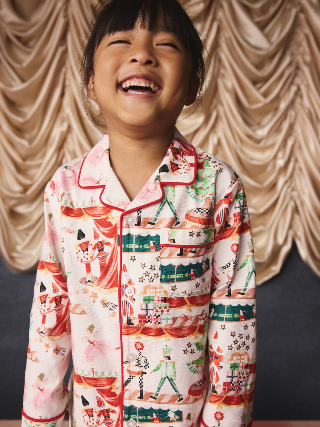 Cath Kidston Cream Nutcracker Single Button Through Pyjamas