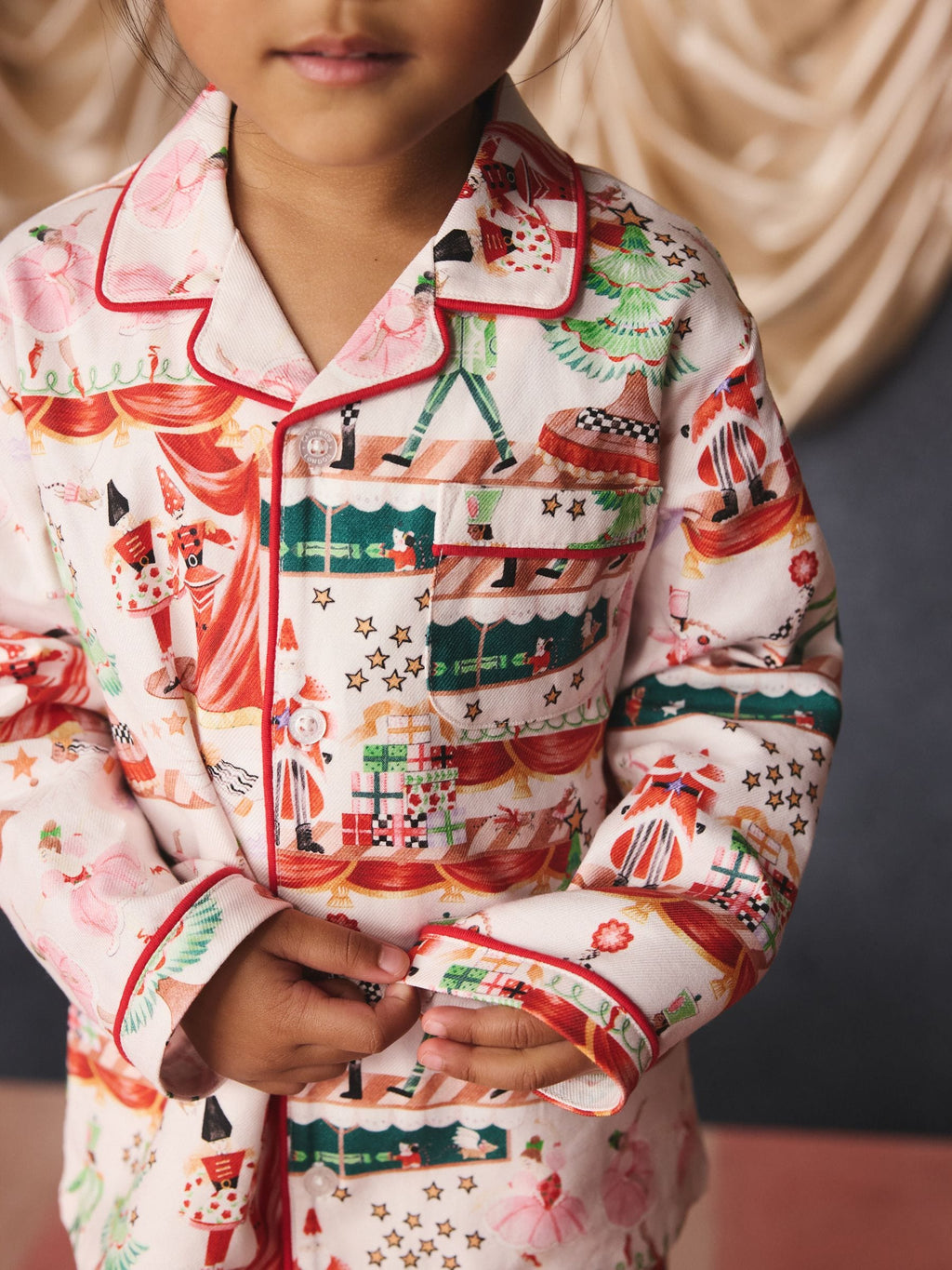 Cath Kidston Cream Nutcracker Single Button Through Pyjamas