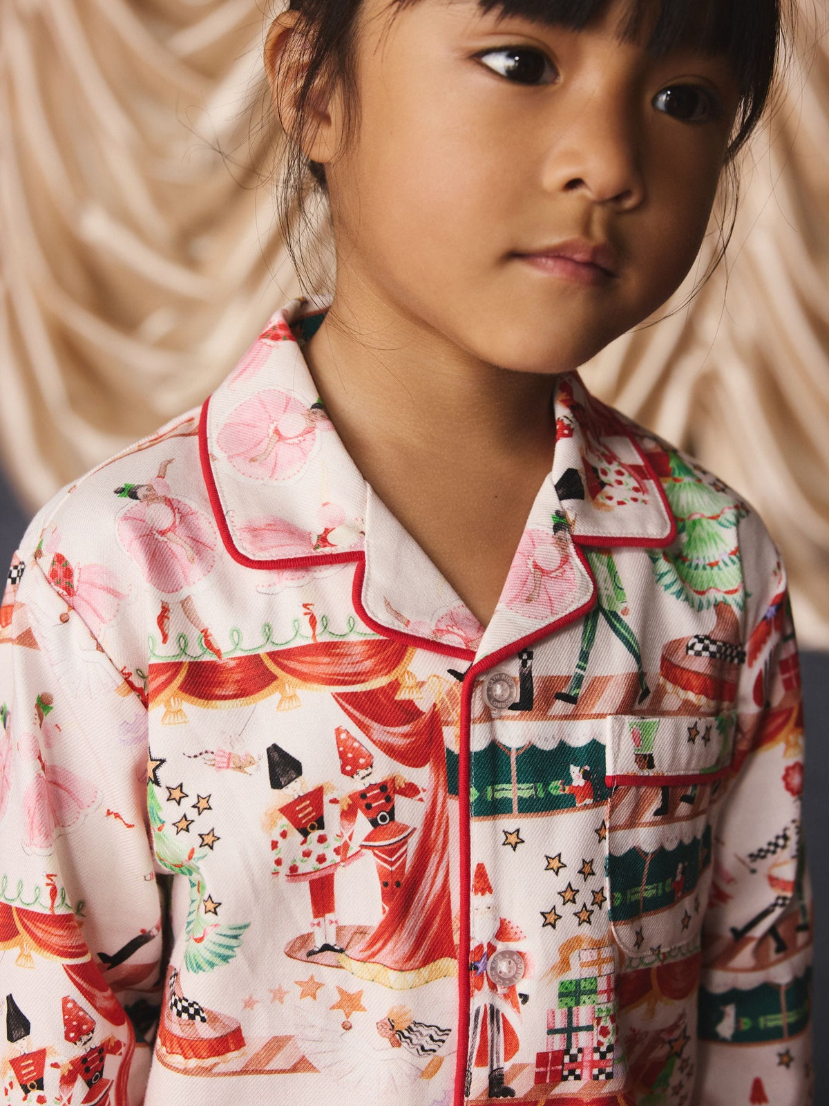 Cath Kidston Cream Nutcracker Single Button Through Pyjamas