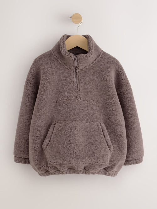 Mink Brown Funnel Neck Fleece (3-16yrs)