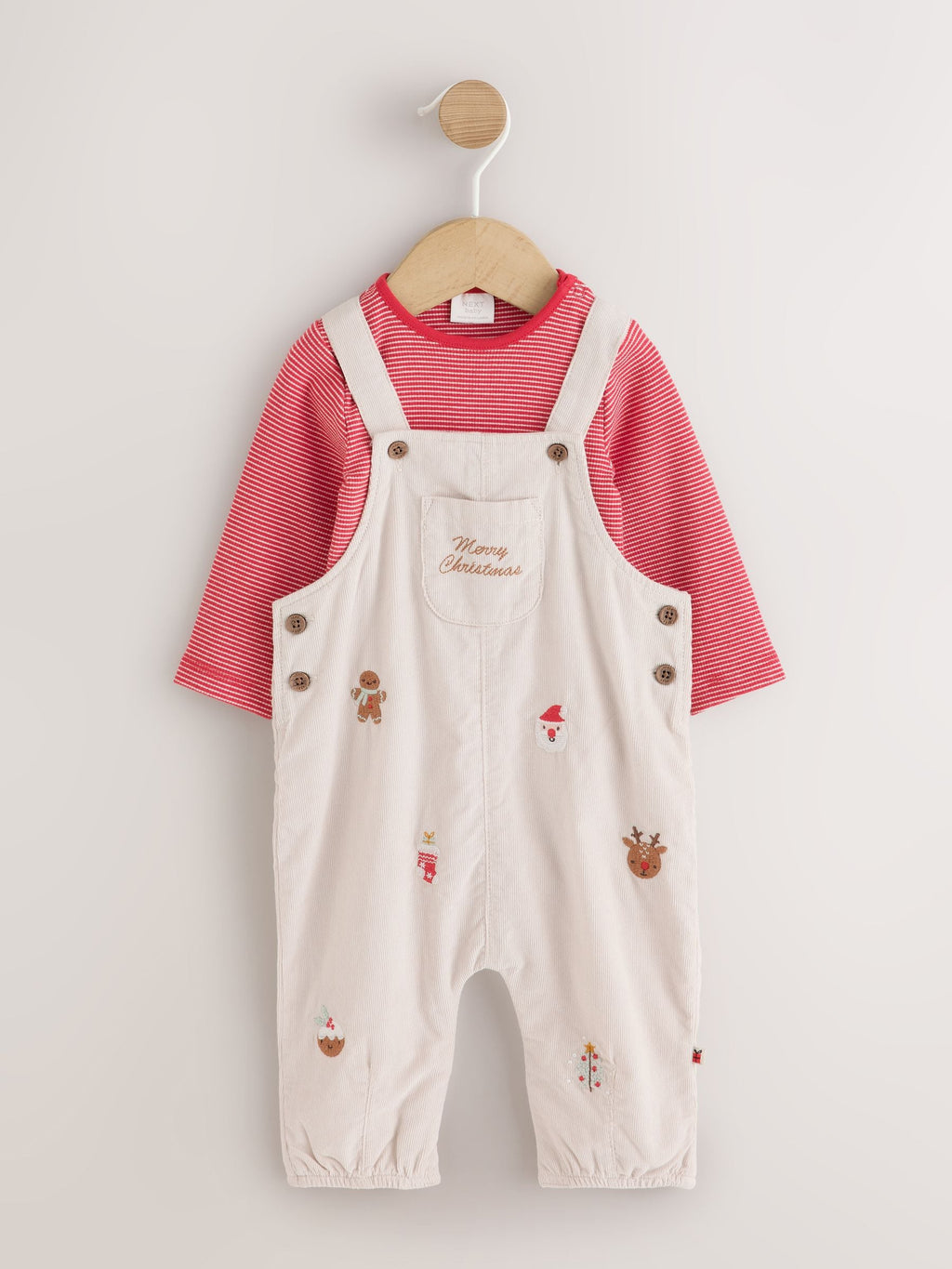 Neutral Cord Dungarees and Bodysuit Baby Set (0mths-2yrs)
