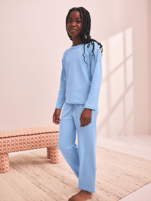 Blue Pointelle Wide Leg Pyjamas 1 Pack (2-16yrs)