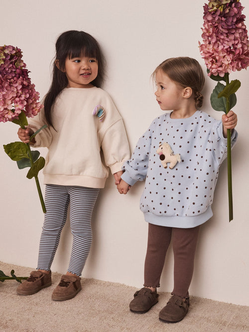 Ecru/Blue Rainbow Unicorn Sweatshirt & Leggings Set 2 Pack (3mths-7yrs)