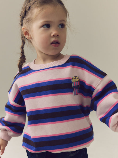 Pink/Brown Crew Neck Sweatshirt (3mths-7yrs)
