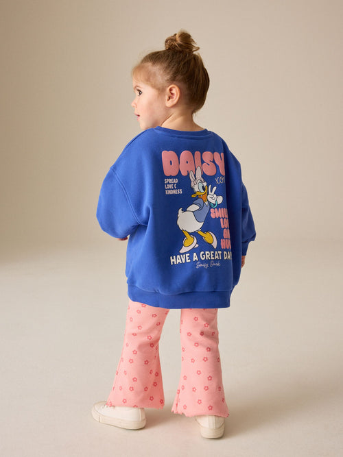 Blue Daisy Duck Long Sleeve Crew Sweatshirt and Leggings Set (6mths-7yrs)