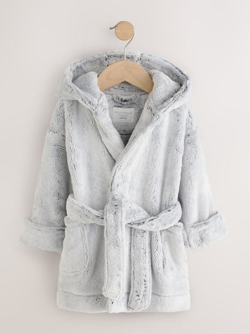 Grey Soft Touch Fleece Dressing Gown (9mths-16yrs)