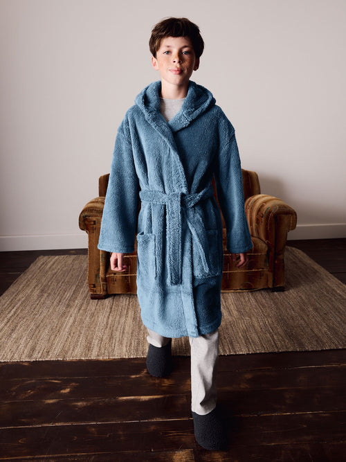 Denim Bright Blue Fleece Robe (1.5-16yrs)