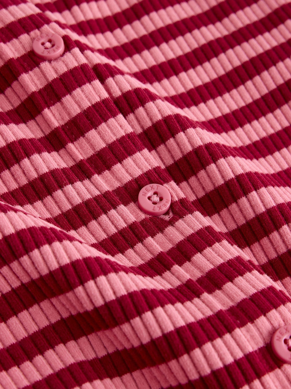 Pink Stripe Ribbed Cardigan and Wide Leg Trousers Set (3mths-7yrs)