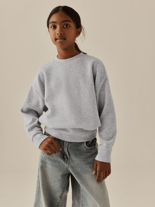 Grey Cosy Rib Fitted Waist Top (3-16yrs)