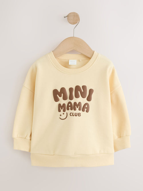 Butter Yellow Mini Mama Crew Neck Sweatshirt (3mths-7yrs)