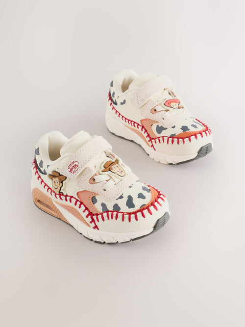 Neutral Toy Story Touch Fastening Elastic Lace Bubble Trainers