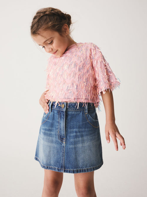 Pink Tassel Blouse (3-16yrs)