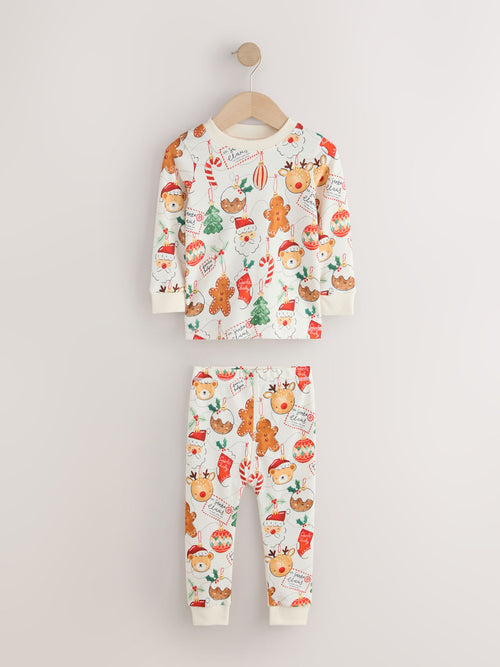 Ecru Christmas Snuggle Pyjamas Set (9mths-12yrs)