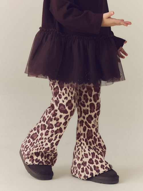 Leopard Rib Flare Leggings (3mths-7yrs)