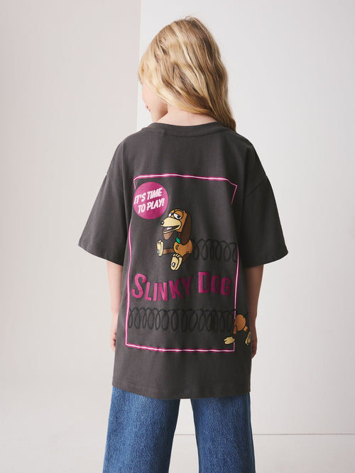 Grey Slinky Dog Oversized Toy Story Graphic T-Shirt (3-16yrs)