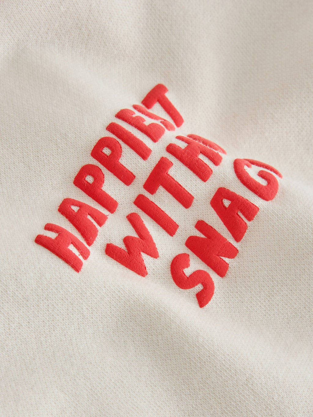 Red/White Happiest With A Snack Printed Crew Neck Sweat Top (3mths-7yrs)