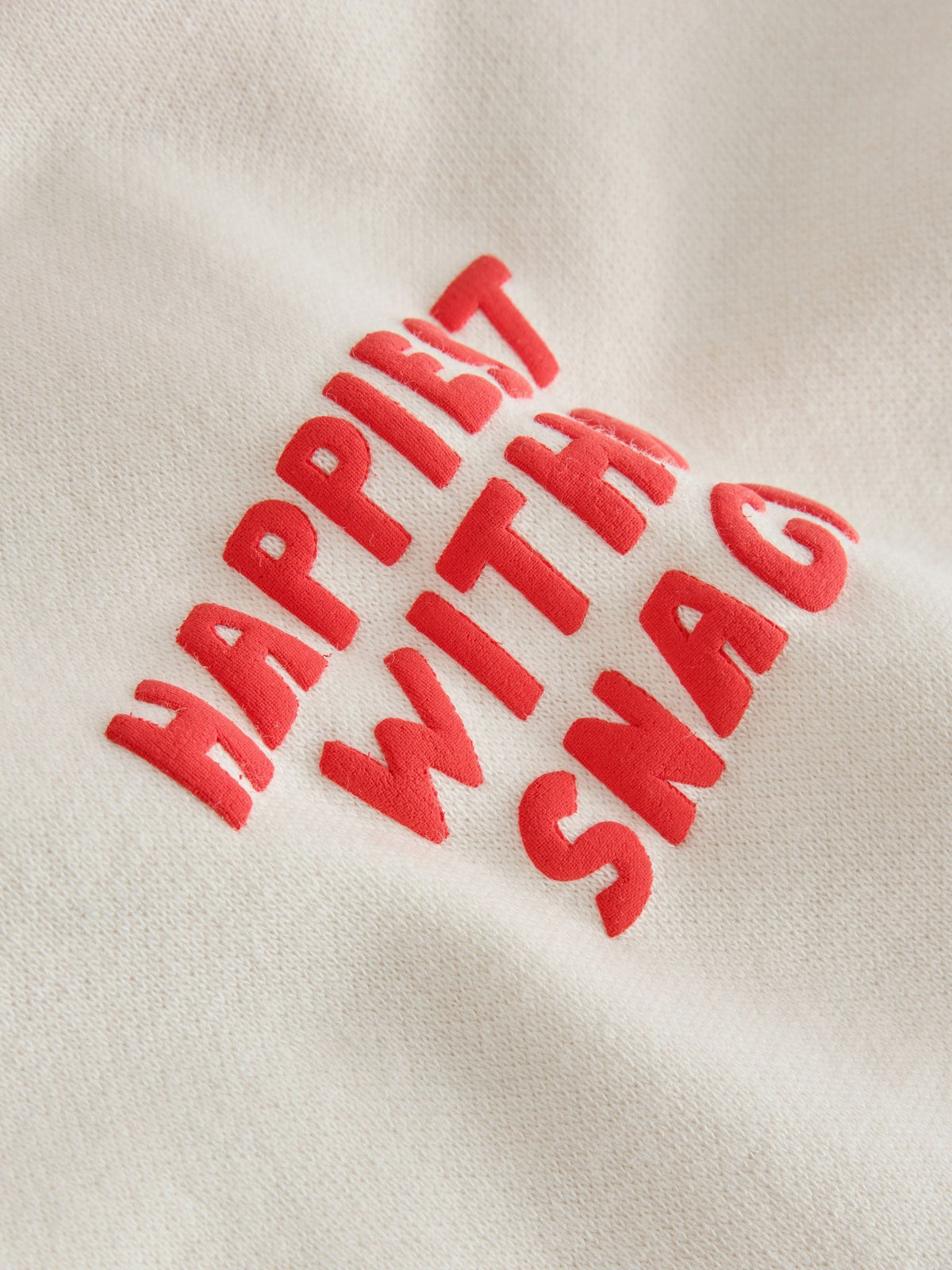 Red/White Happiest With A Snack Printed Crew Neck Sweat Top (3mths-7yrs)