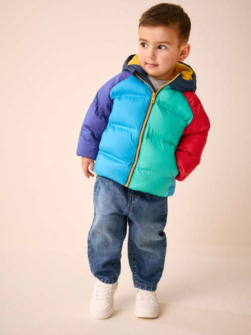 Bright Colour Block Padded Coat (3mths-7yrs)