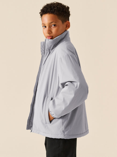 Grey Funnel Neck Padded Jacket (7-16yrs)