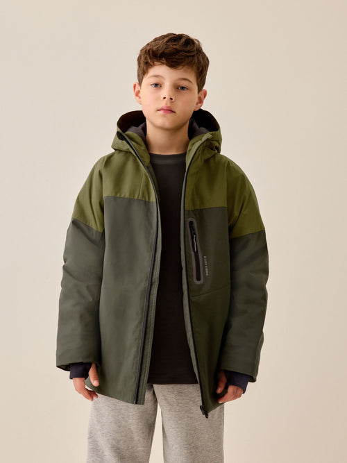 Khaki Green Shower Resistant Coat (3-17yrs)
