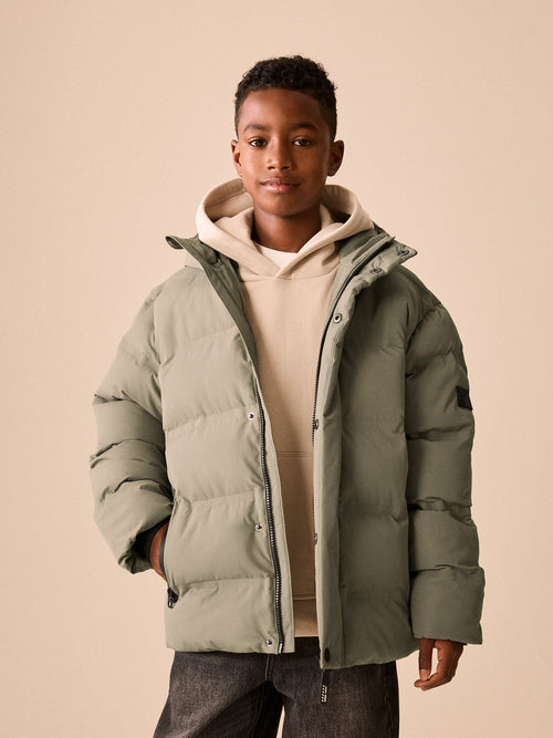 Khaki Green Waterproof Padded Coat (3-17yrs)