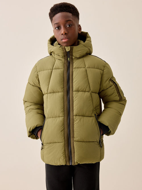 Olive Green Utility Padded Coat (3-16yrs)
