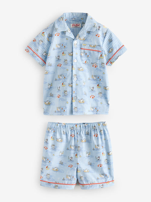 Blue Cath Kidson Single Button Through Short Pyjamas