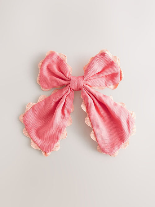 Pink Ric Rac Bow Clip