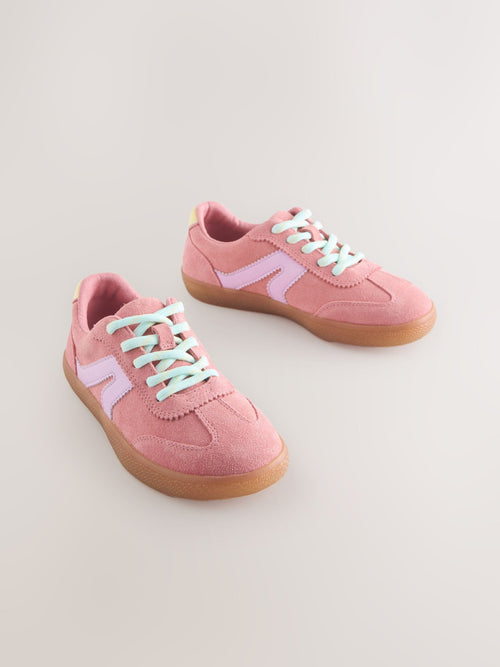 Peach Pink Standard Fit (F) Retro Trainers