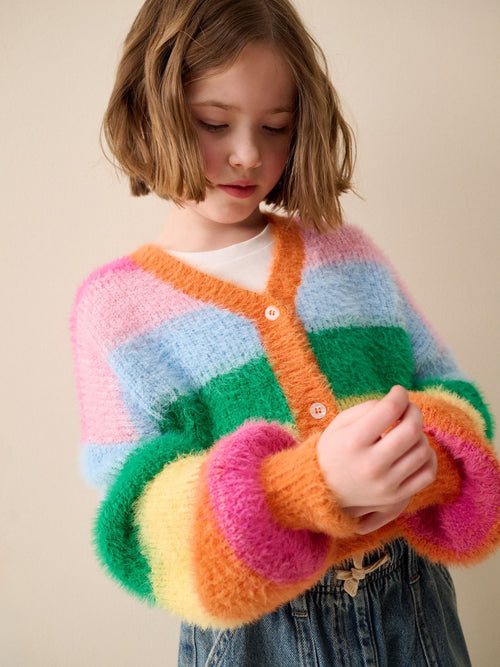 Rainbow V-Neck Cardigan (3-16yrs)