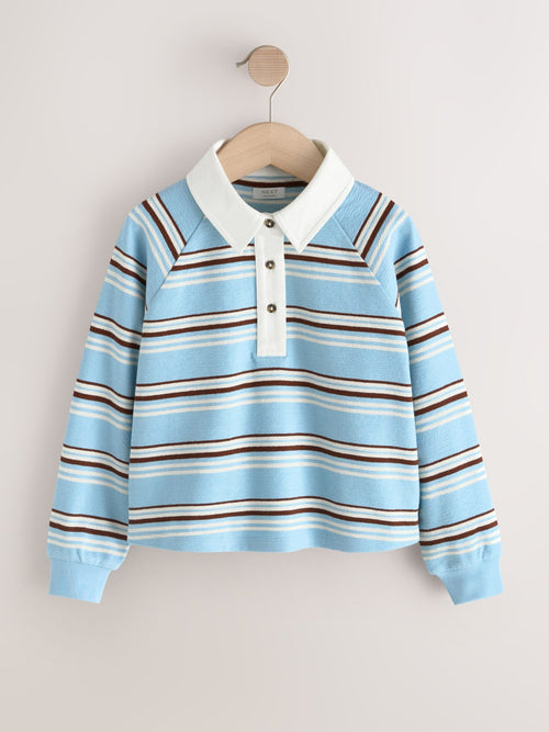 Blue Stripe Long Sleeve Rugby Top (3-16yrs)