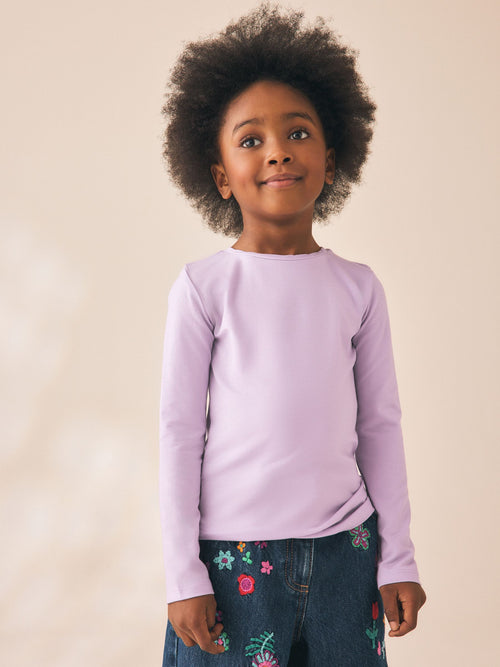 Lilac Purple Supersoft Long Sleeve Top (3-16yrs)
