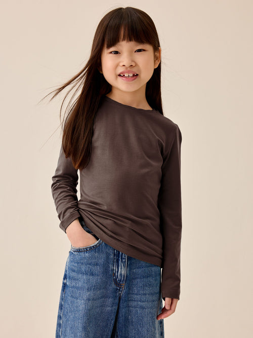 Chocolate Brown Supersoft Long Sleeve Top (3-16yrs)