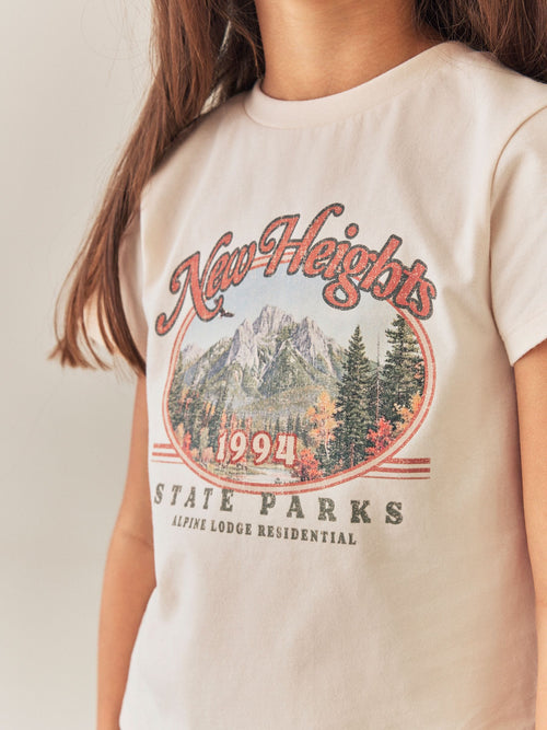 Ecru Alpine Fitted Graphic T-Shirt (3-16yrs)