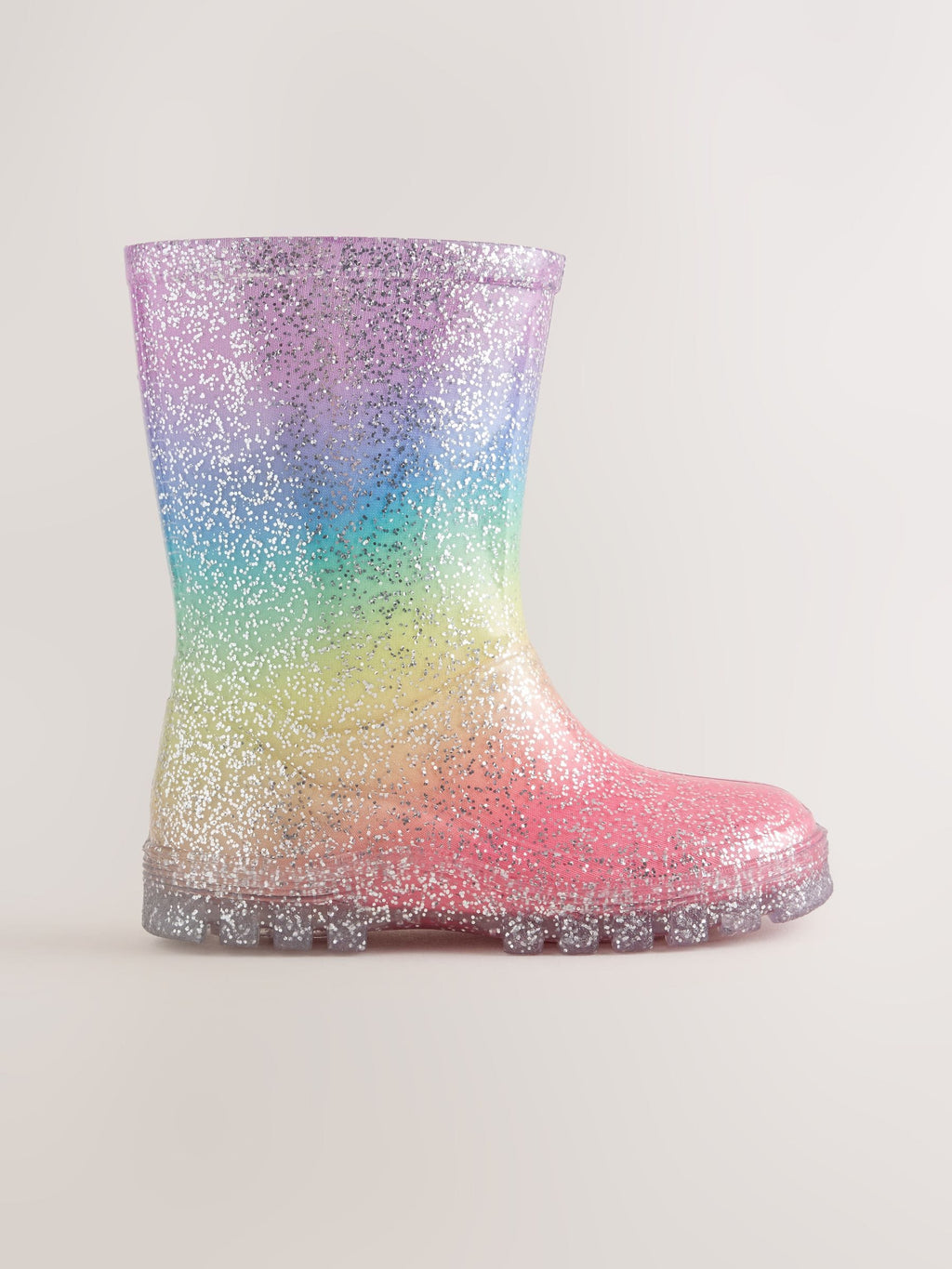 Multi Rainbow Glitter Wellies