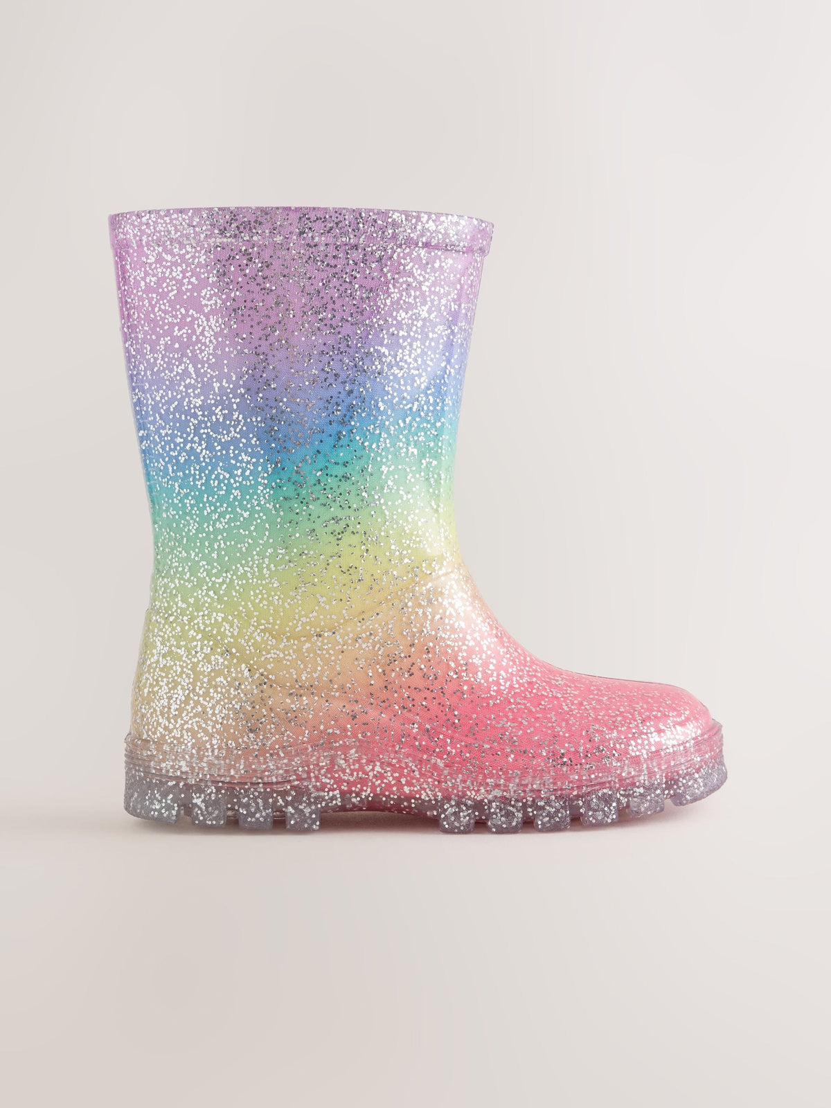 Multi Rainbow Glitter Wellies