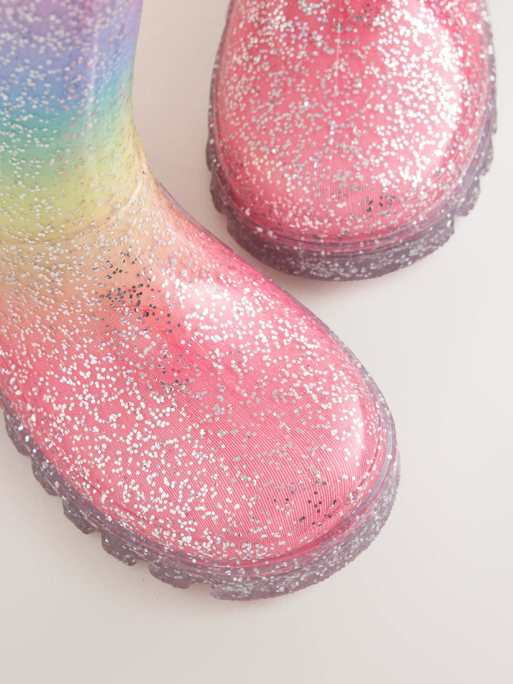 Multi Rainbow Glitter Wellies