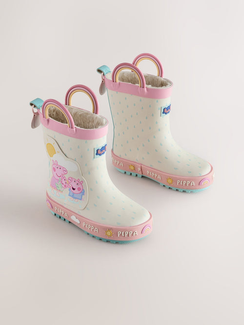 Cream Peppa Pig Handle Wellies