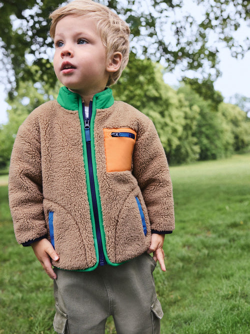 Multi Bright Ecru Zip Up Fleece (3mths-7yrs)