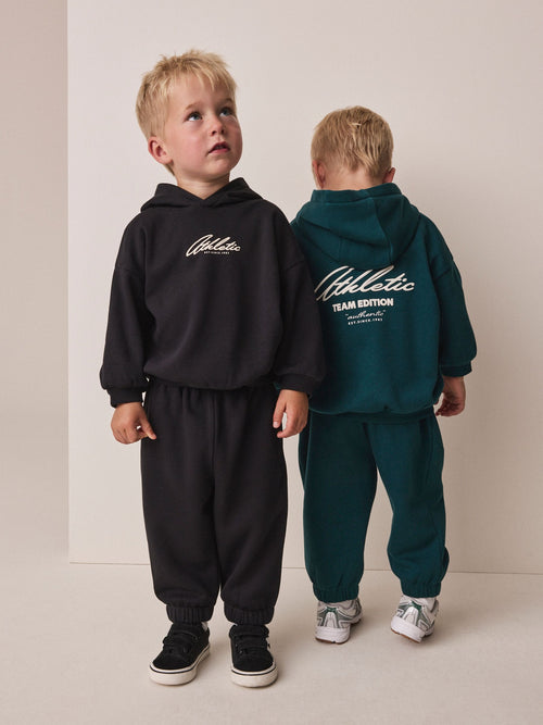 Green/Black Hoody Sweat Top and Jogger Set 4  Peice (3mths-7yrs)