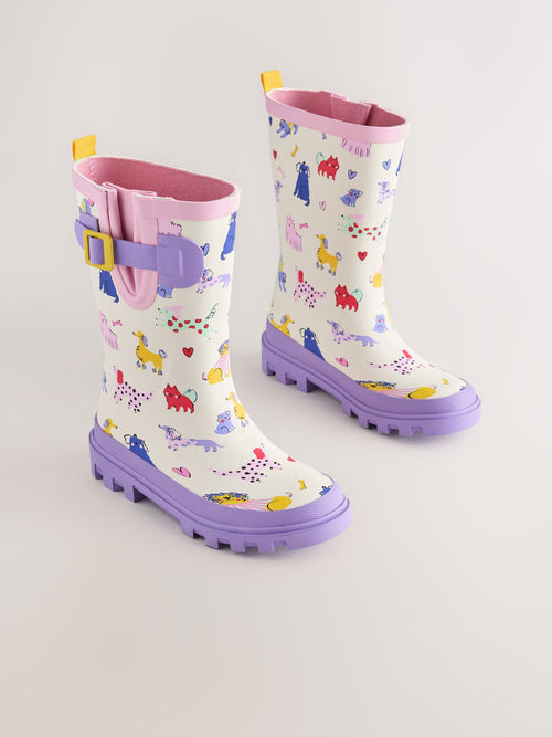 Dog Printed Standard Fit (F) Buckle Wellies