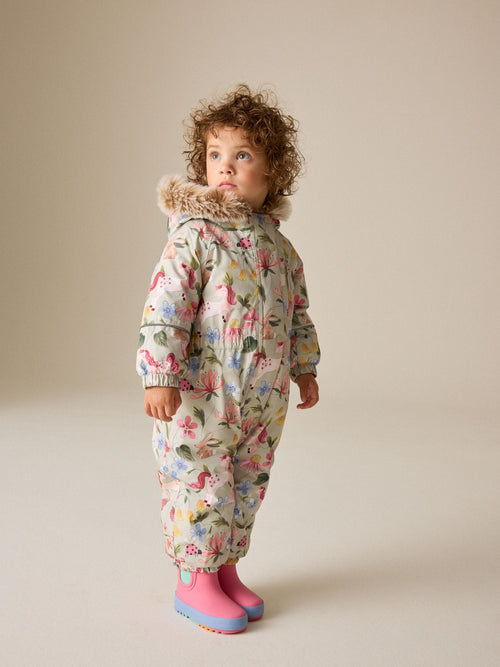 Sage Green Unicorn Waterproof Printed Snowsuit (3mths-7yrs)
