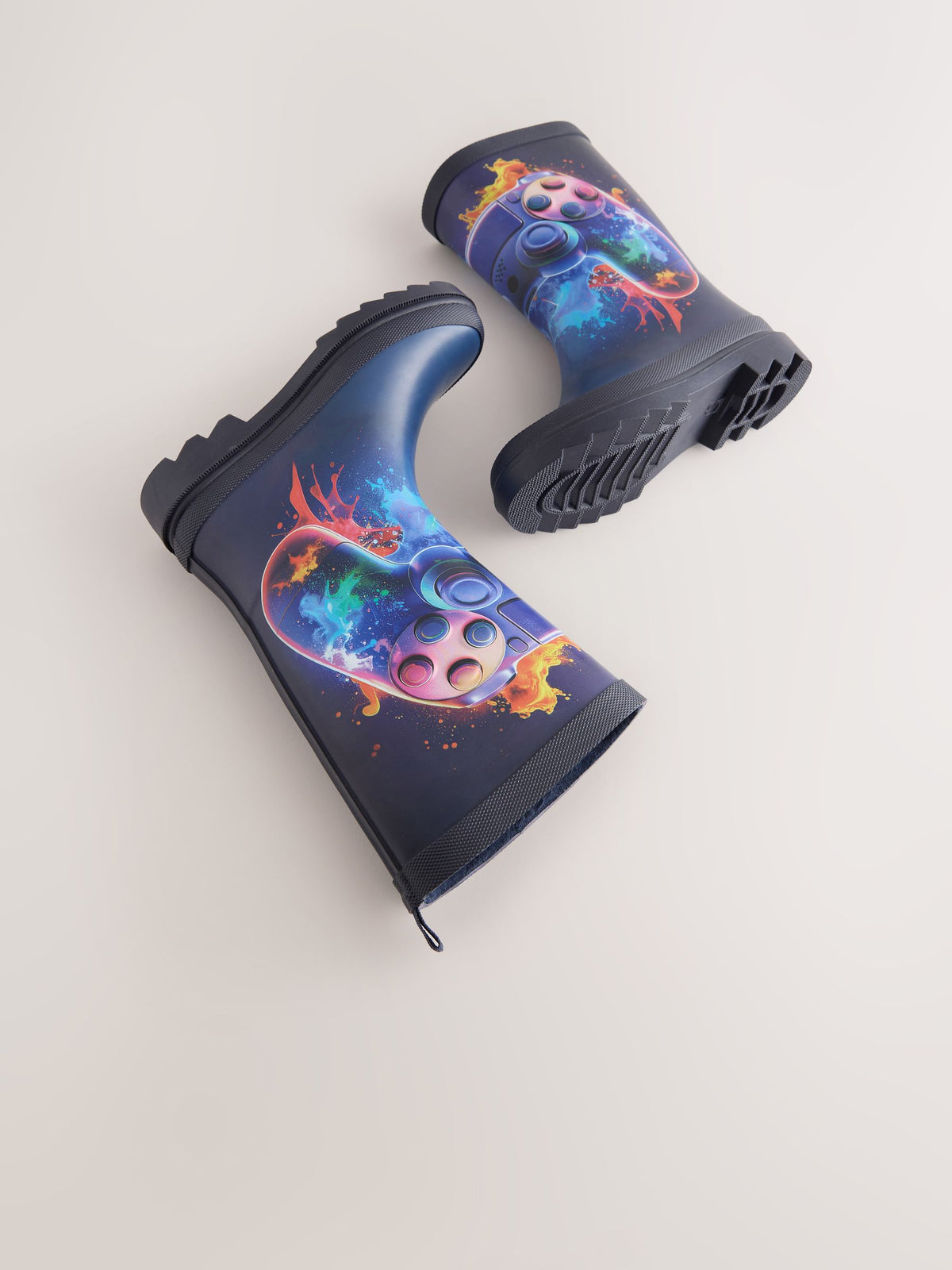 Blue Gamer Rubber Wellies