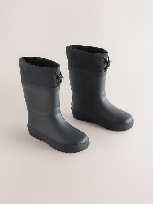 Black Adjustable Cuff Wellies