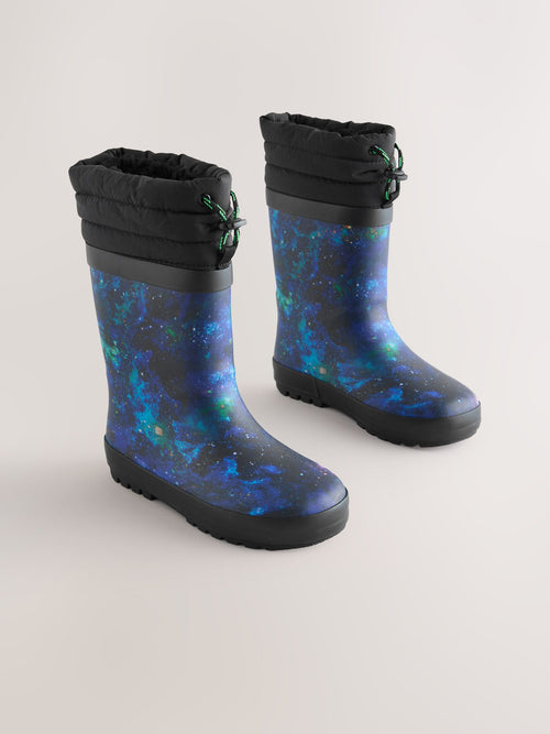 Blue Galaxy Adjustable Cuff Wellies